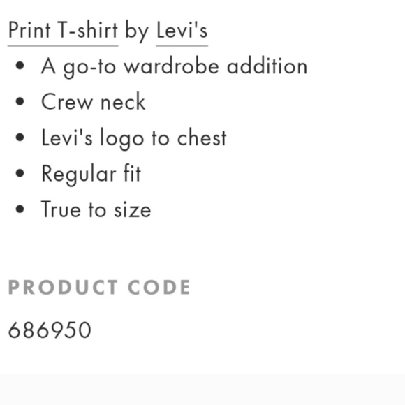 NWOT Men's Levi's Batwing Logo T-shirt - Picture 4 of 5